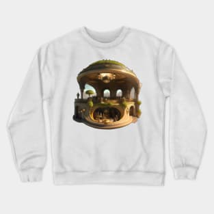 Parnassus Futuristic Fantasy Art Nouveau Cafe Restaurant Crewneck Sweatshirt